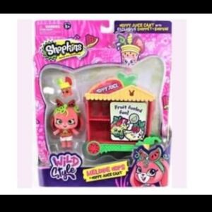 Shopkins Season 9 Wild Style MELONIE HOPS Hoppy Juice Cart Playset New